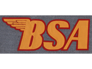 BSA Motorcycle 10.5" PVC back patch gold & red